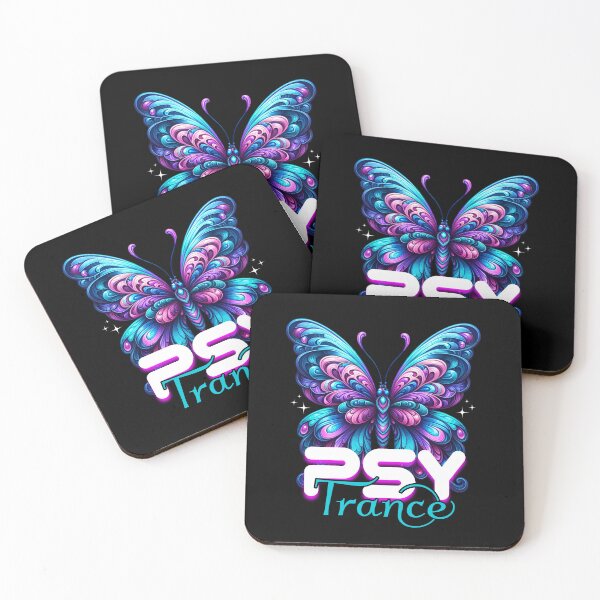Item preview, PSY TRANCE  - Electric Butterfly (white/pink) designed and sold by Discothreadz.