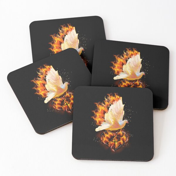 Item preview, The Holy Ghost & Fire (heart) designed and sold by Tripp Art Studio.