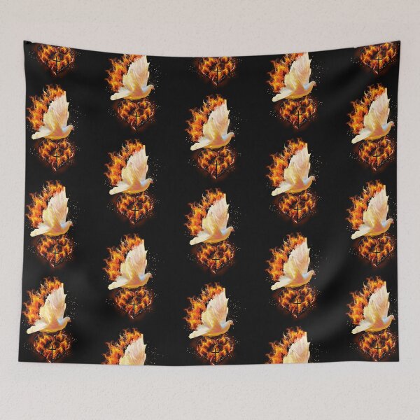 Item preview, The Holy Ghost & Fire (heart) designed and sold by Tripp Art Studio.