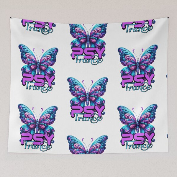 Aperçu de l'œuvre PSY TRANCE - Papillon électrique (rose/noir)  créée et vendue par Discothreadz.