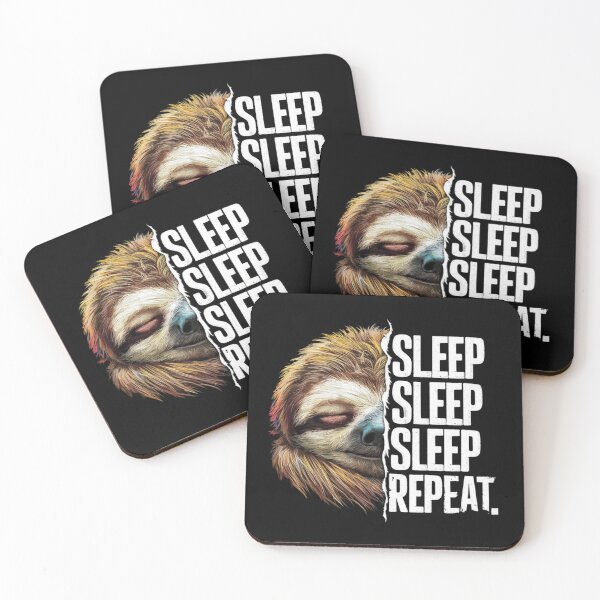 Item preview, Sleep Sleep Sleep Repeat Sloth designed and sold by HeadTurningArt.