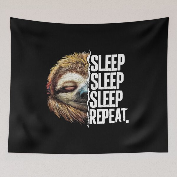 Item preview, Sleep Sleep Sleep Repeat Sloth designed and sold by HeadTurningArt.