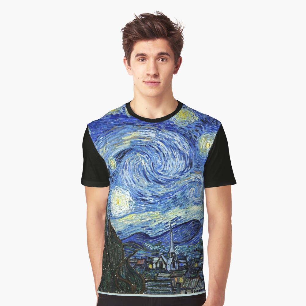 van gogh starry night tshirt