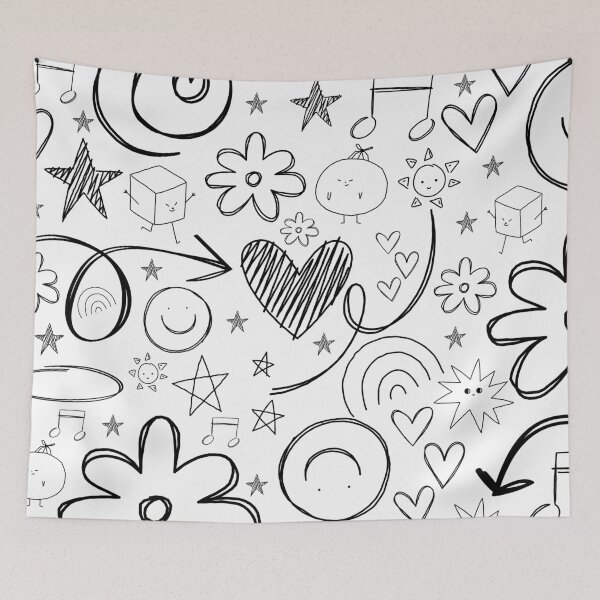 Item preview, White Doodly Chalk designed and sold by KookiePalette.