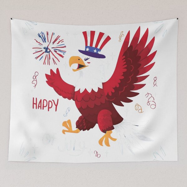 Item preview, Happy 4th of July Eagle Paint Art 3D Model designed and sold by Charlygood.