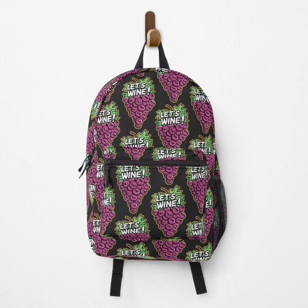 Item preview, LET'S WINE! Grapes with Faces Unwind with a Smile designed and sold by SplashTastic.