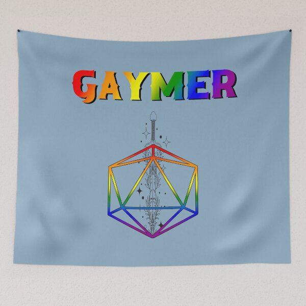 Item preview, Gaymer LGBTQ Rainbow Pride Flag Colors, Gaymer Dungeons and Dragons Design  designed and sold by Travelslightly.