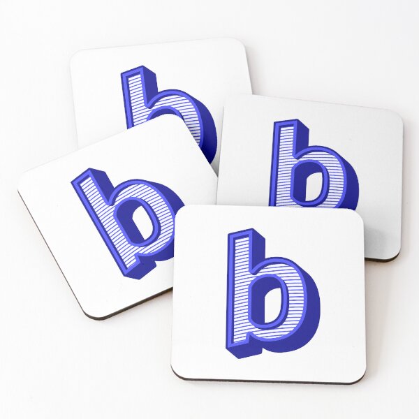 Item preview, 3D Alphabet Letter b - Bold Typography Design - Lowercase Alphabet Artwork designed and sold by uncoXab.