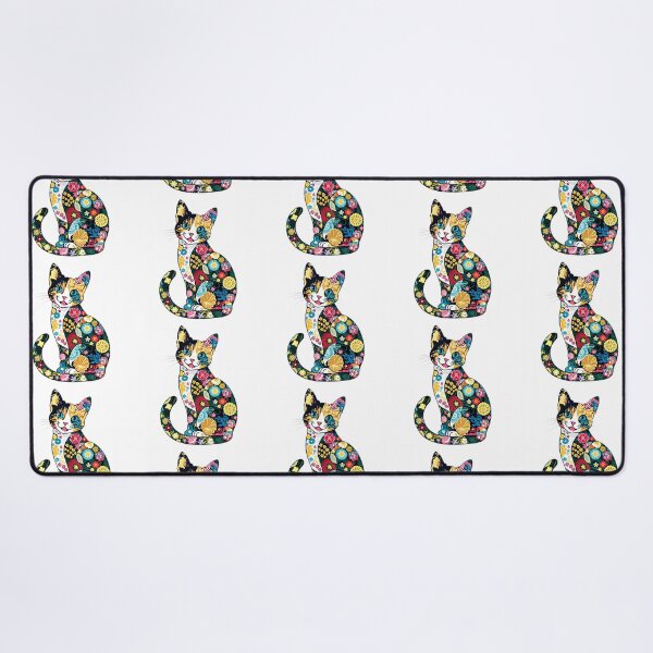 Item preview, Flower patterned Colico cat designed and sold by BlissfulBlossom.