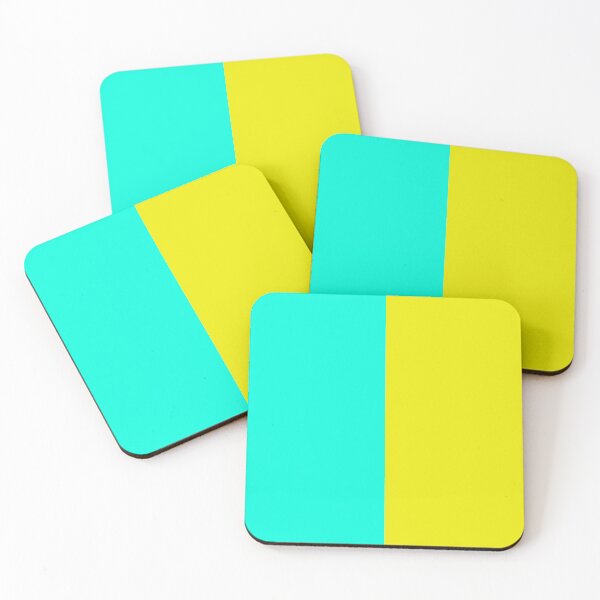 Item preview, Turquoise Yellow Two Tone Color Split designed and sold by PatternTitan.