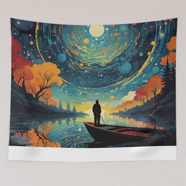 Item preview, Fisherman in summer night designed and sold by ShenGha-design.