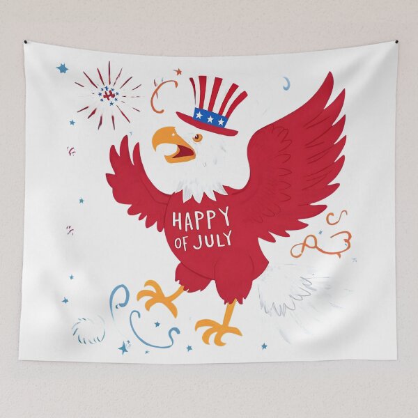 Item preview, Happy 4th of July Eagle Paint Art 3D Model designed and sold by Charlygood.