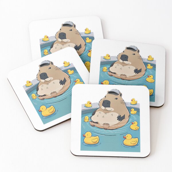 Item preview, Capybara in a pool designed and sold by BlissfulBlossom.