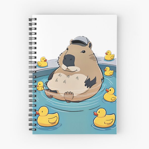 Item preview, Capybara in a pool designed and sold by BlissfulBlossom.