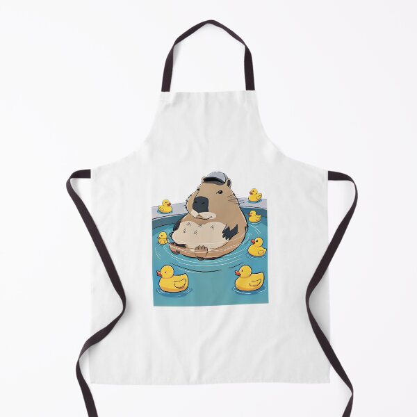 Item preview, Capybara in a pool designed and sold by BlissfulBlossom.