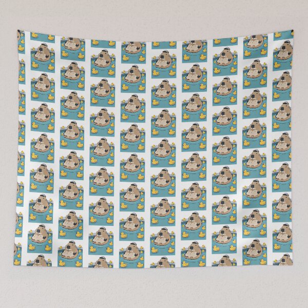 Item preview, Capybara in a pool designed and sold by BlissfulBlossom.
