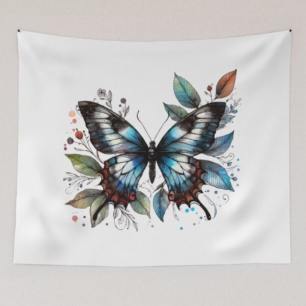 Aperçu de l'œuvre "Éveil Printanier : Un Papillon dans un Champ de Fleurs" créée et vendue par CHRIST5000.