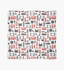 London Block Print - Black and Red by Andrea Lauren Scarf