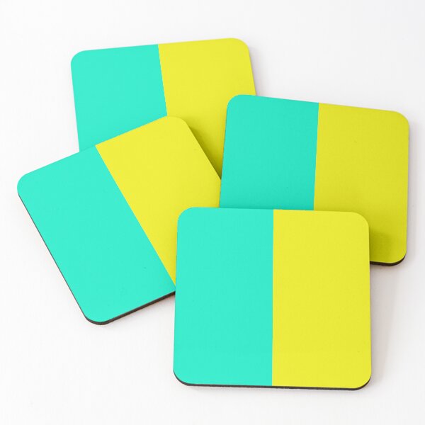 Item preview, Teal Yellow Two Tone Color Split designed and sold by PatternTitan.