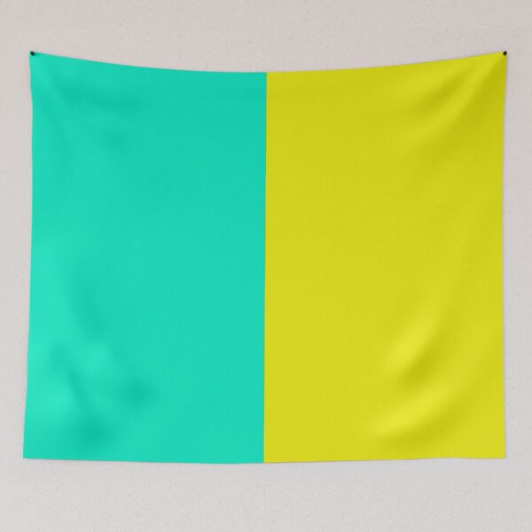 Item preview, Teal Yellow Two Tone Color Split designed and sold by PatternTitan.