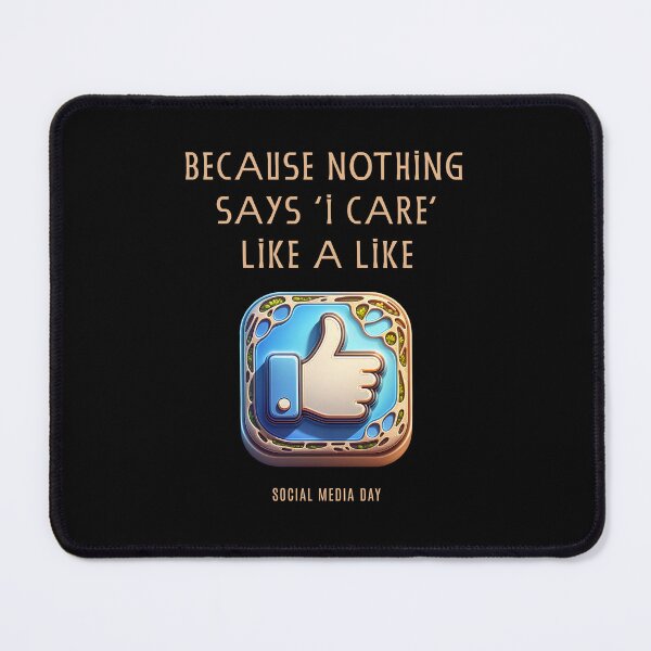Item preview, Because nothing says "I care" like a like - Social Media Day designed and sold by Pflugart.