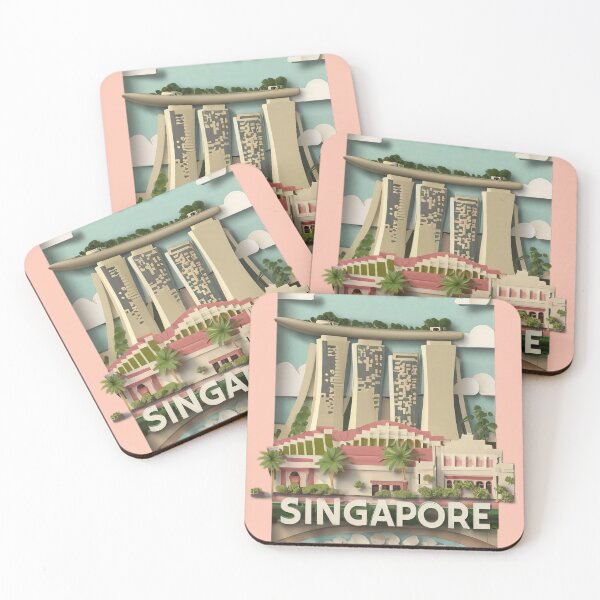 Item preview, Singapore, Cities of the World, Vintage style Poster designed and sold by emaga.