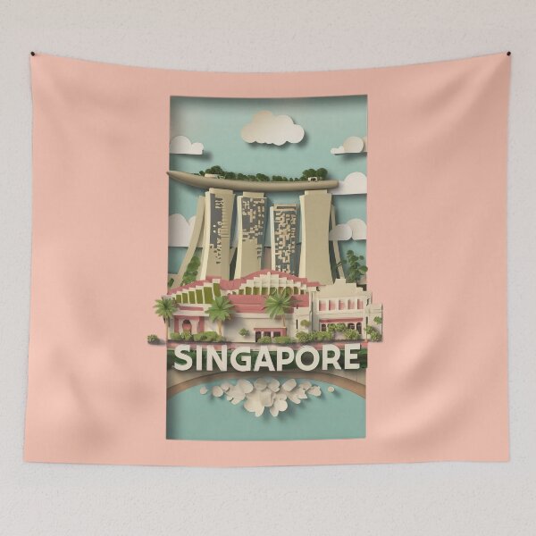 Item preview, Singapore, Cities of the World, Vintage style Poster designed and sold by emaga.