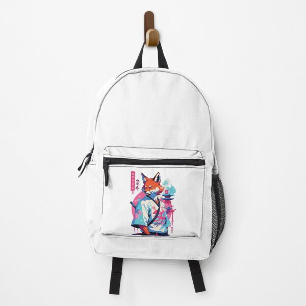 Item preview, Kitsune Samurai Fox Aesthetic Vaporwave Style designed and sold by LuminOrb.