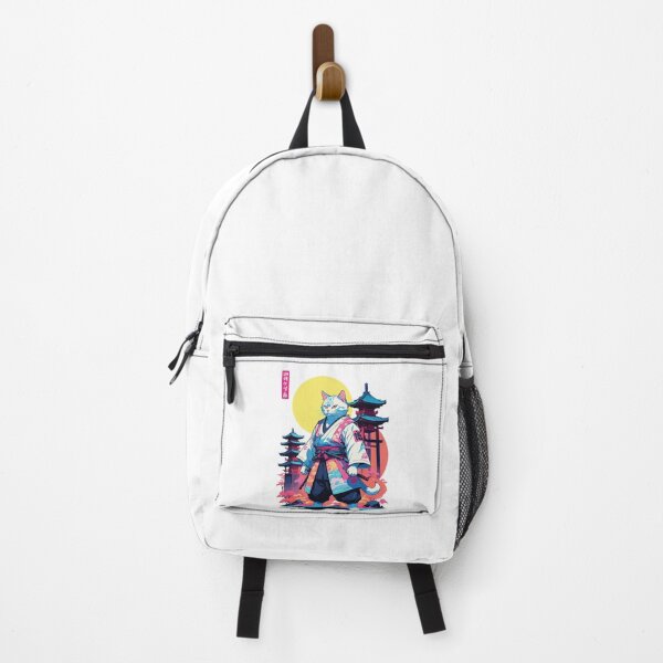 Item preview, Samurai Cat Vaporwave Aesthetic Design designed and sold by LuminOrb.
