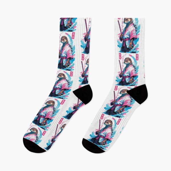 Item preview, Samurai Otter Aesthetic Vaporwave Asian Style designed and sold by LuminOrb.