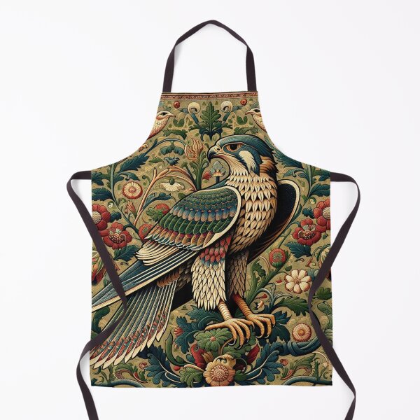 Item preview, Regal Falcon in Floral Harmony - Ornate Wildlife Art designed and sold by Suzana Djordjevic.
