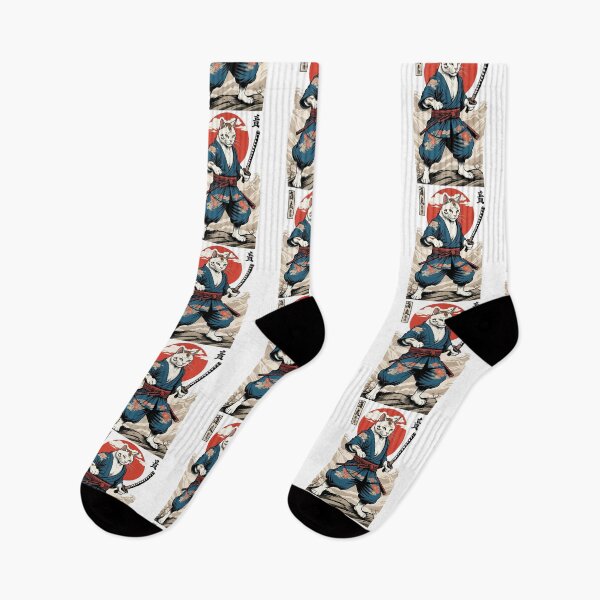 Item preview, Samurai Cat Vintage Ukiyo-E Aesthetic Japan Style designed and sold by LuminOrb.