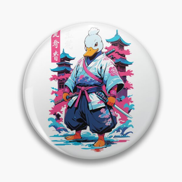 Item preview, Samurai Duck Aesthetic Vaporwave Style Japan designed and sold by LuminOrb.