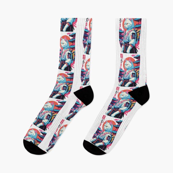 Item preview, Samurai Cat Vaporwave Aesthetic Japan Art designed and sold by LuminOrb.