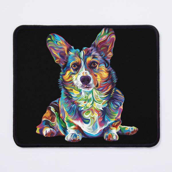 Artikelvorschau, Psychedelischer Corgi-Hund entworfen und verkauft von SmallOwlDesign.