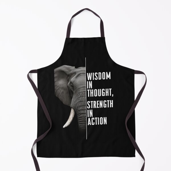 Item preview, Wisdom in Thought, Strength in Action | Elephant Motivational Art designed and sold by LoinneSio.