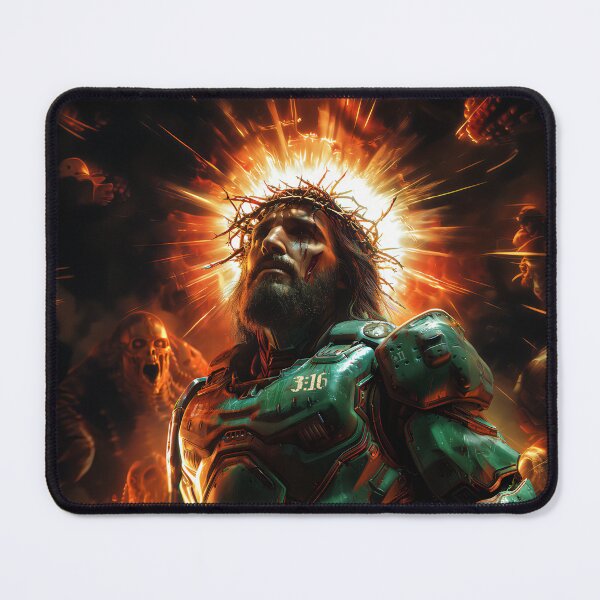 Item preview, Christ the Doom Slayer designed and sold by EnhancedReality.