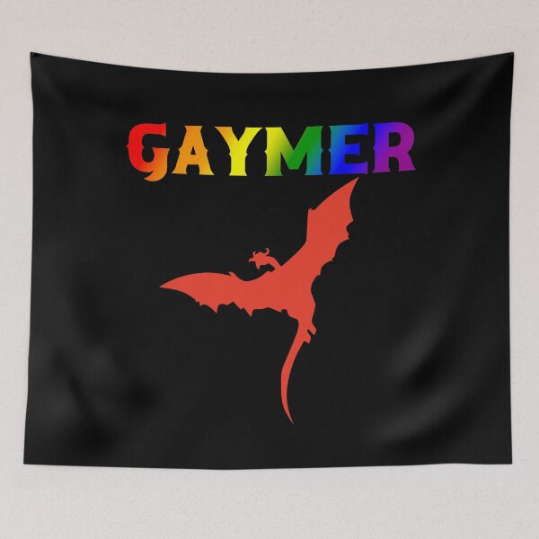 Item preview, Gaymer LGBTQ Rainbow Pride Flag Colors, Gaymer DND Dragon design  designed and sold by Travelslightly.