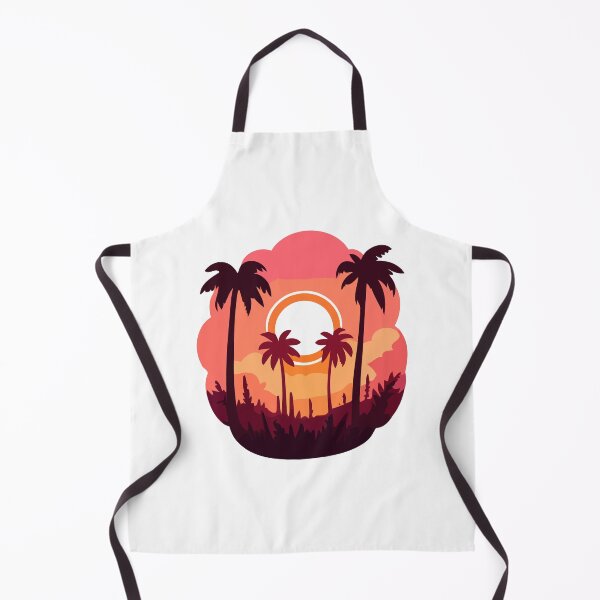 Item preview, Tropical Sunset Silhouette - Kawaii Palm Tree Landscape designed and sold by Akioos.