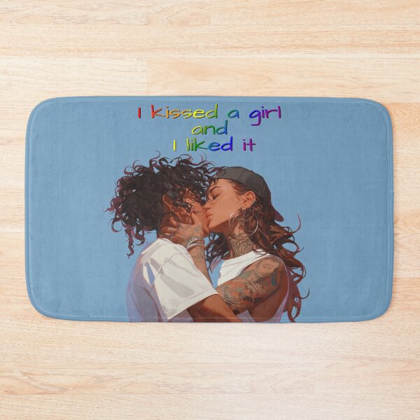 Item preview, I Kissed A Girl and I Liked It Rainbow Pride Flag Colors, Inked Lesbian Pride Design  designed and sold by Travelslightly.