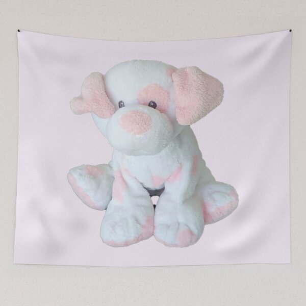 Item preview, pink dog teddy plush  designed and sold by RobynYourHeart.