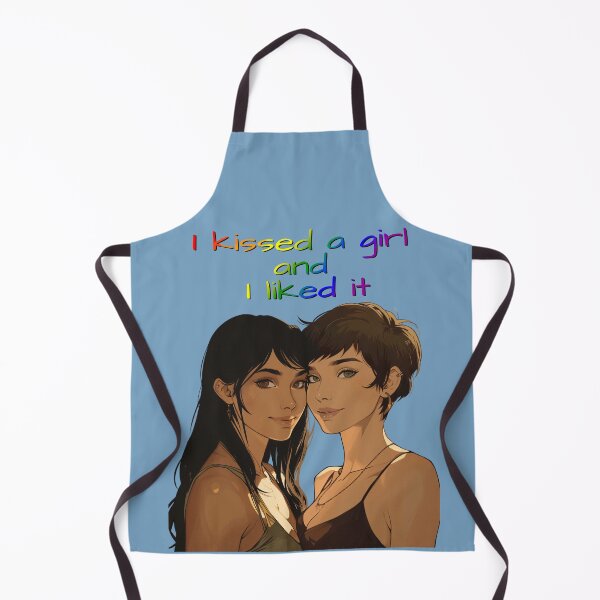 Item preview, I Kissed A Girl and I Liked It Rainbow Pride Flag Colors, Anime Lesbian Pride Design designed and sold by Travelslightly.