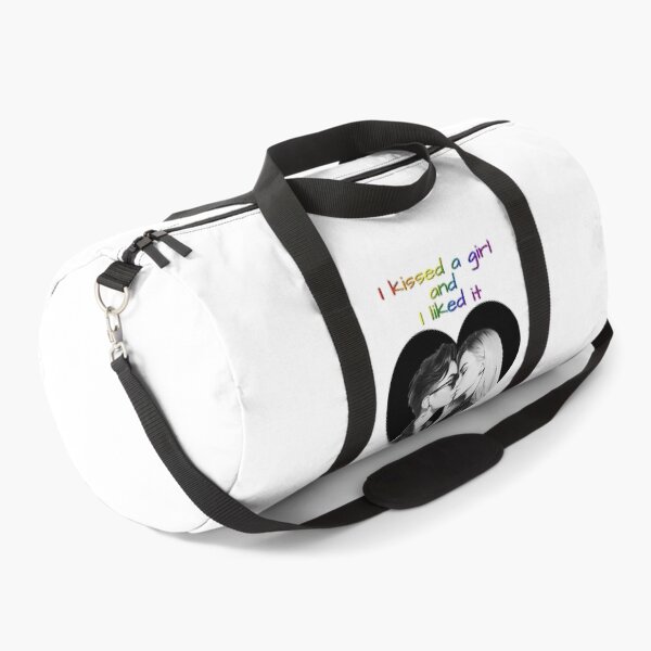 Item preview, Kissed A Girl and I Liked It Rainbow Pride Flag Colors, Black and White Lesbian Pride Design designed and sold by Travelslightly.