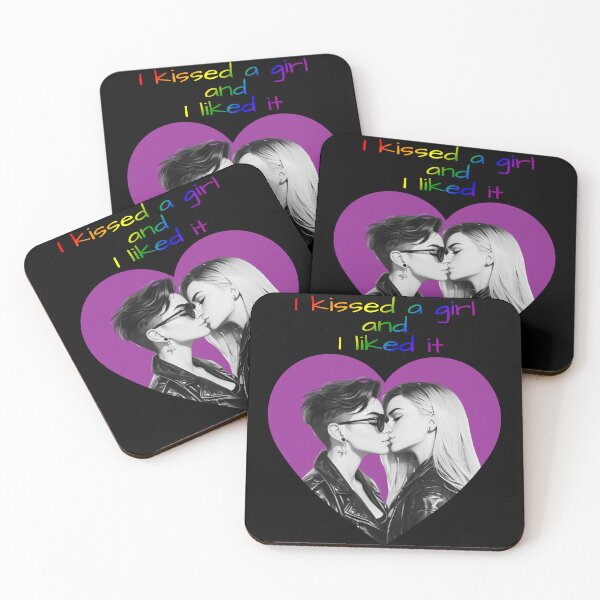 Item preview, Kissed A Girl and I Liked It Rainbow Pride Flag Colors, Lesbian Pride Design  designed and sold by Travelslightly.