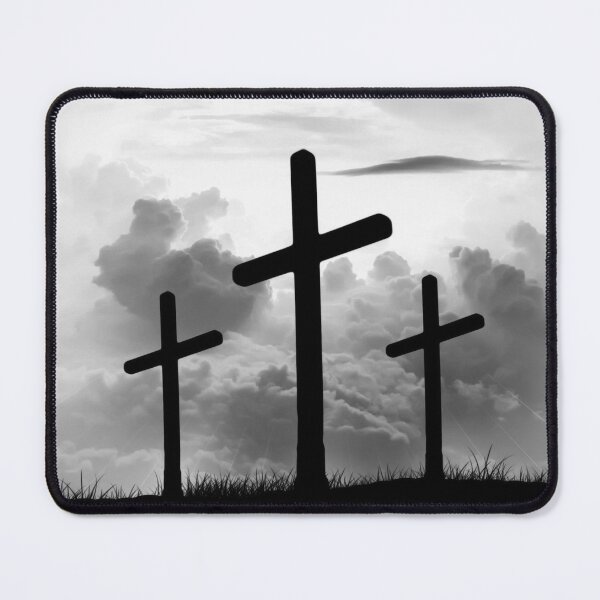 Item preview, Black and White Crucifixion Cross designed and sold by Bunmigraphics .