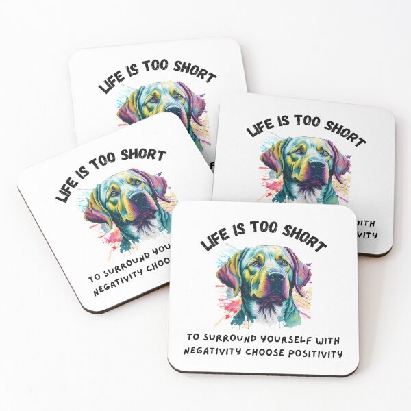 Item preview, colorful Cute Rainbow Labrador Retriever Life is too short designed and sold by IssaraStudio.