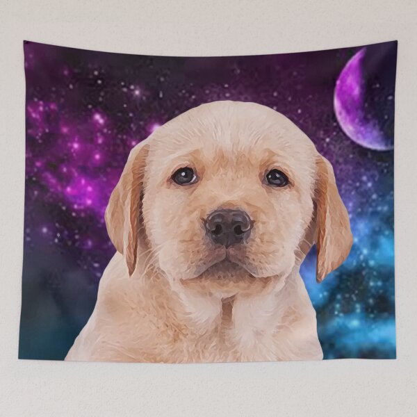 Item preview, Yellow Labrador - Love to the Moon  designed and sold by BlackDogArtJudy.