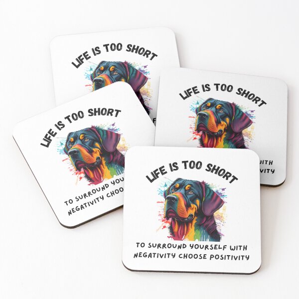 Item preview, Rainbow Rottweiler dog lover Life is too short designed and sold by IssaraStudio.