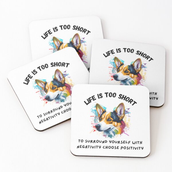 Item preview, Cute Rainbow Welsh Corgi dog Life is too short designed and sold by IssaraStudio.