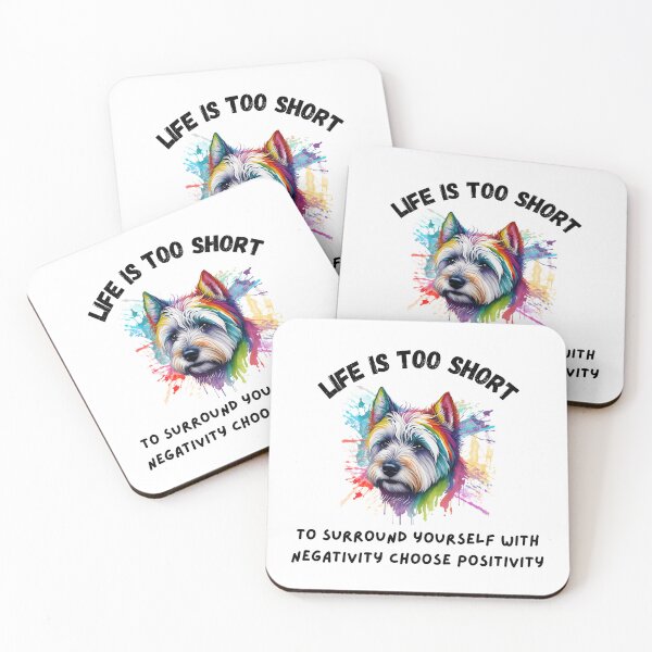 Item preview, Rainbow West Highland White Terrier (Westie) dog Life is too short designed and sold by IssaraStudio.